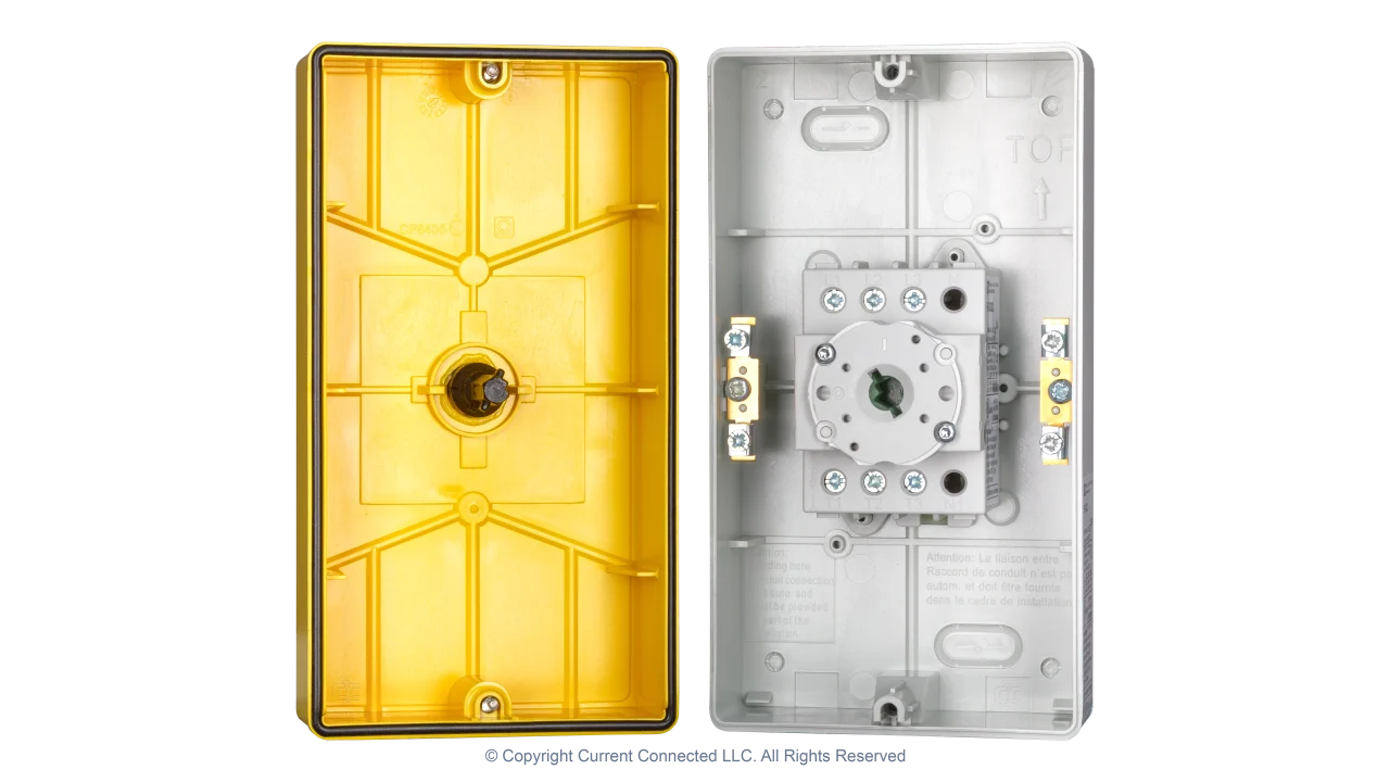 High quality photo of the IMO Isolator 3Pole 20A+32A Internal view. Photographed by Current Connected.