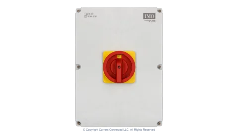 High quality photo of the IMO Changeover Switch, 3 Pole 63A Front. Photographed by Current Connected.