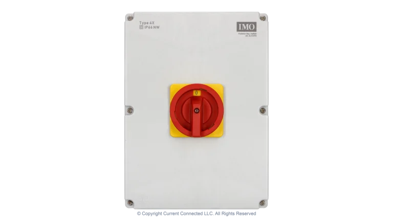 High quality photo of the IMO Changeover Switch, 3 Pole 63A Front. Photographed by Current Connected.