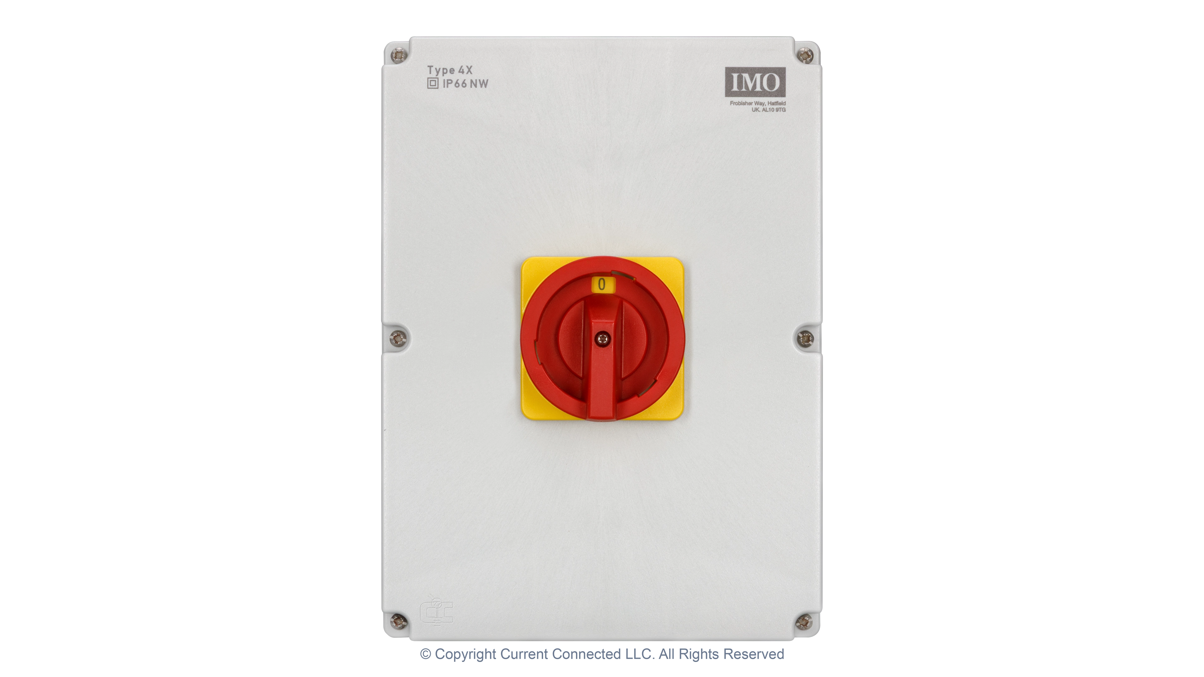 High quality photo of the IMO Changeover Switch, 3 Pole 63A Front. Photographed by Current Connected.