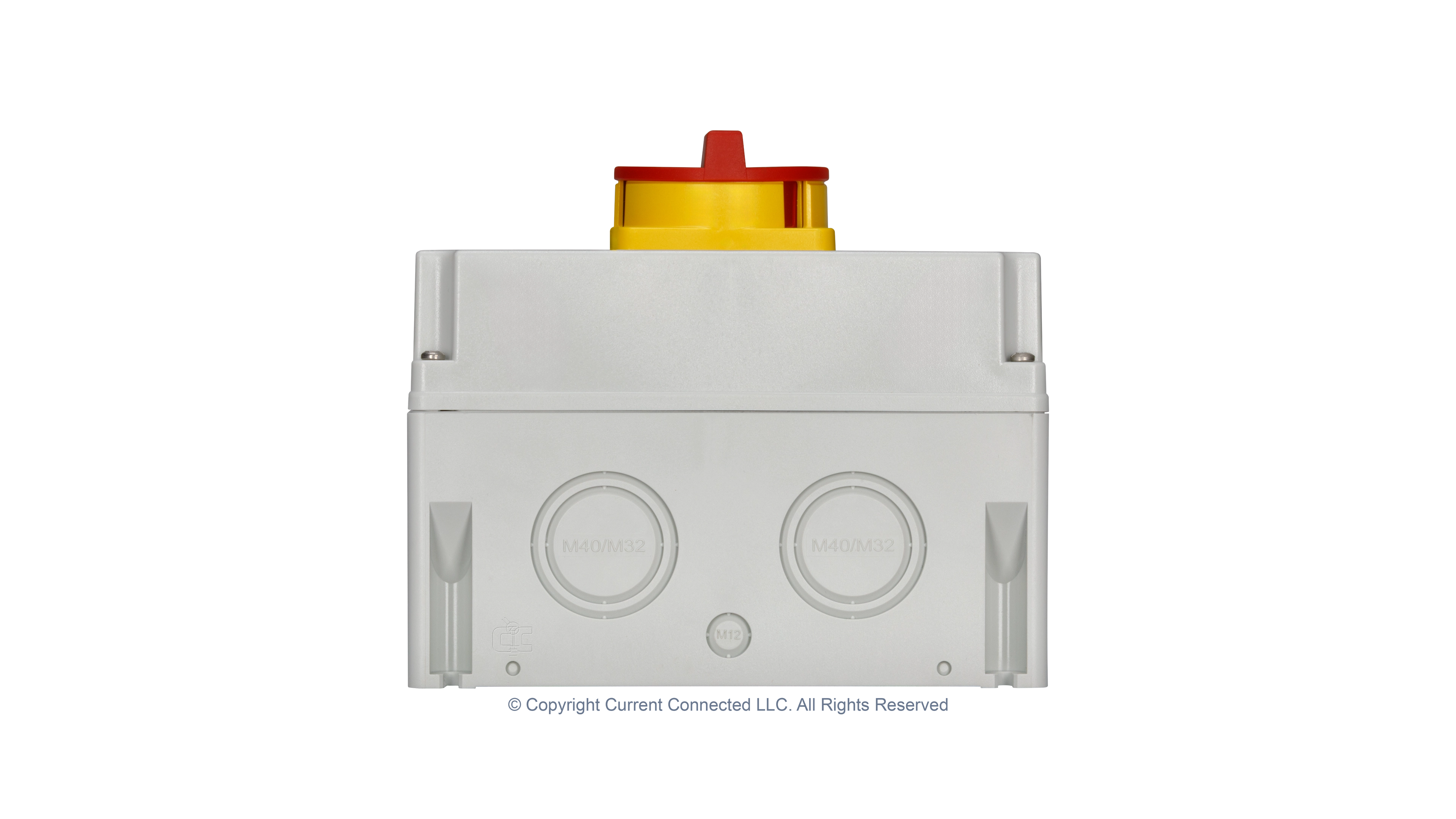 High quality photo of the IMO Changeover Switch, 3 Pole 63A Bottom view. Photographed by Current Connected.