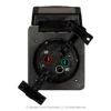 High quality photo of the Marinco 50A twist-lock power inlet with cable inserts open for display, photographed by Current Connected