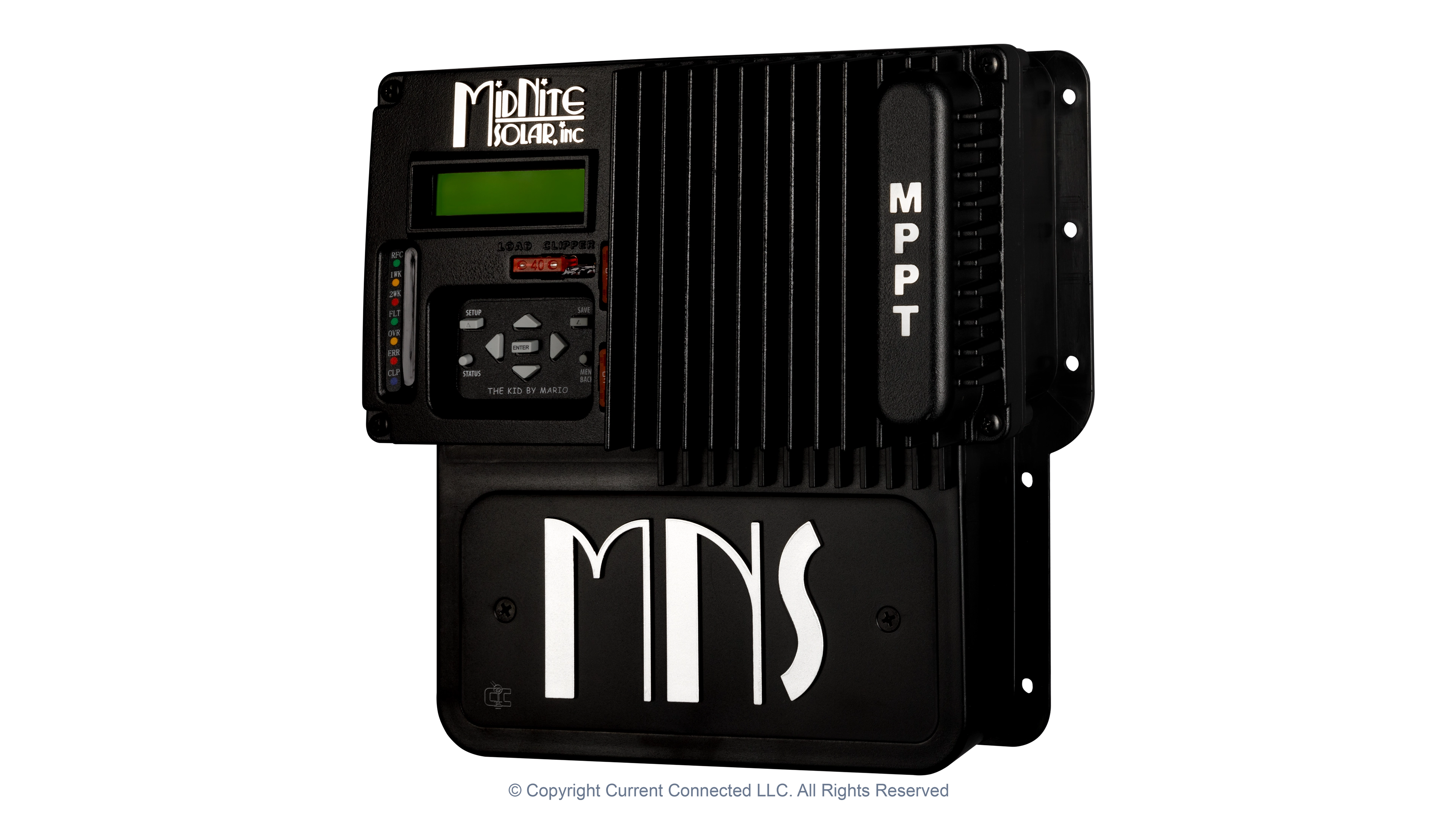 High quality photo of the Midnite Solar - MNKID - The Kid - Right Angled View. Photographed by Current Connected