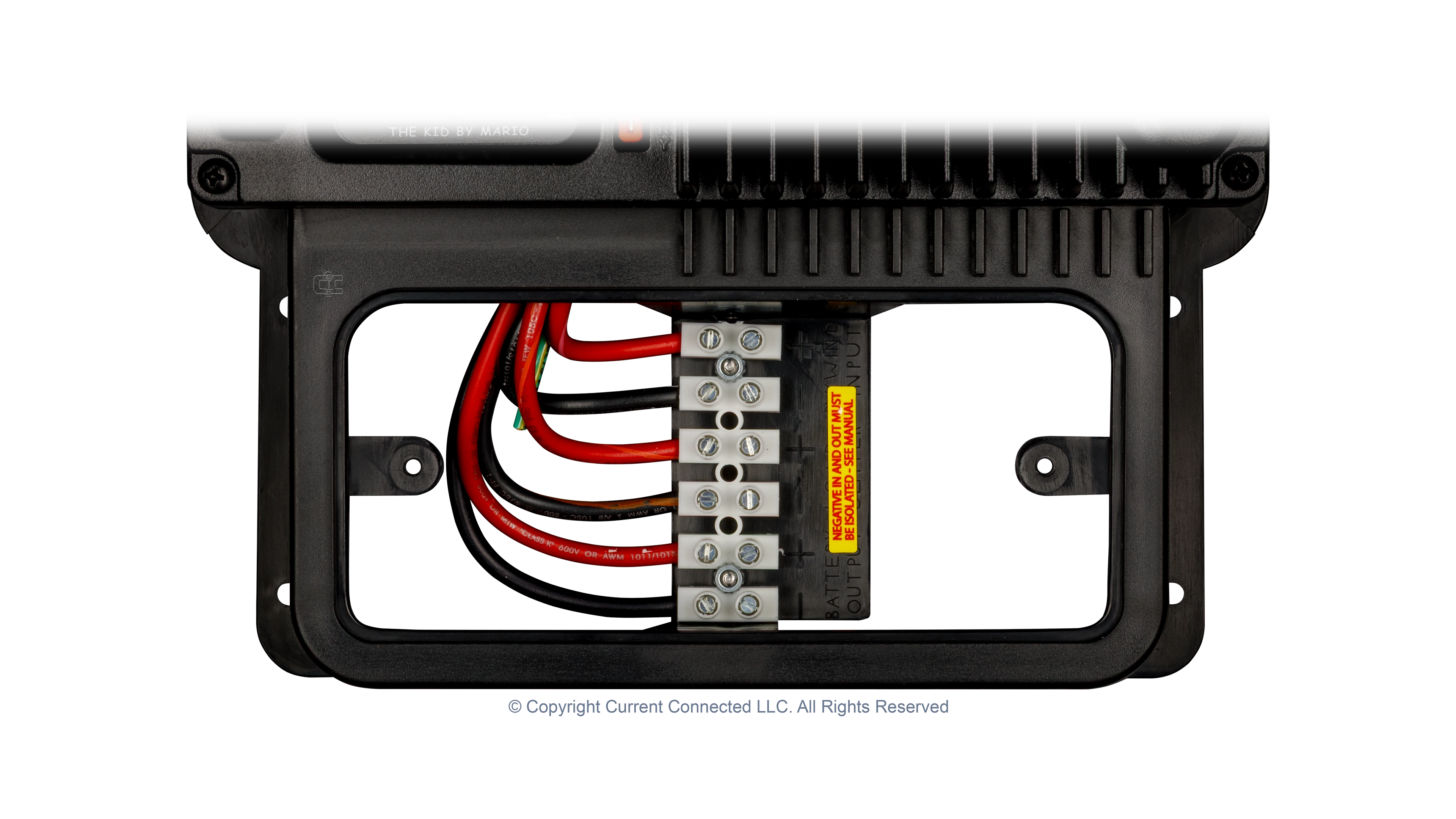 High quality photo of the Midnite Solar - MNKID - The Kid - Internal Wiring View. Photographed by Current Connected