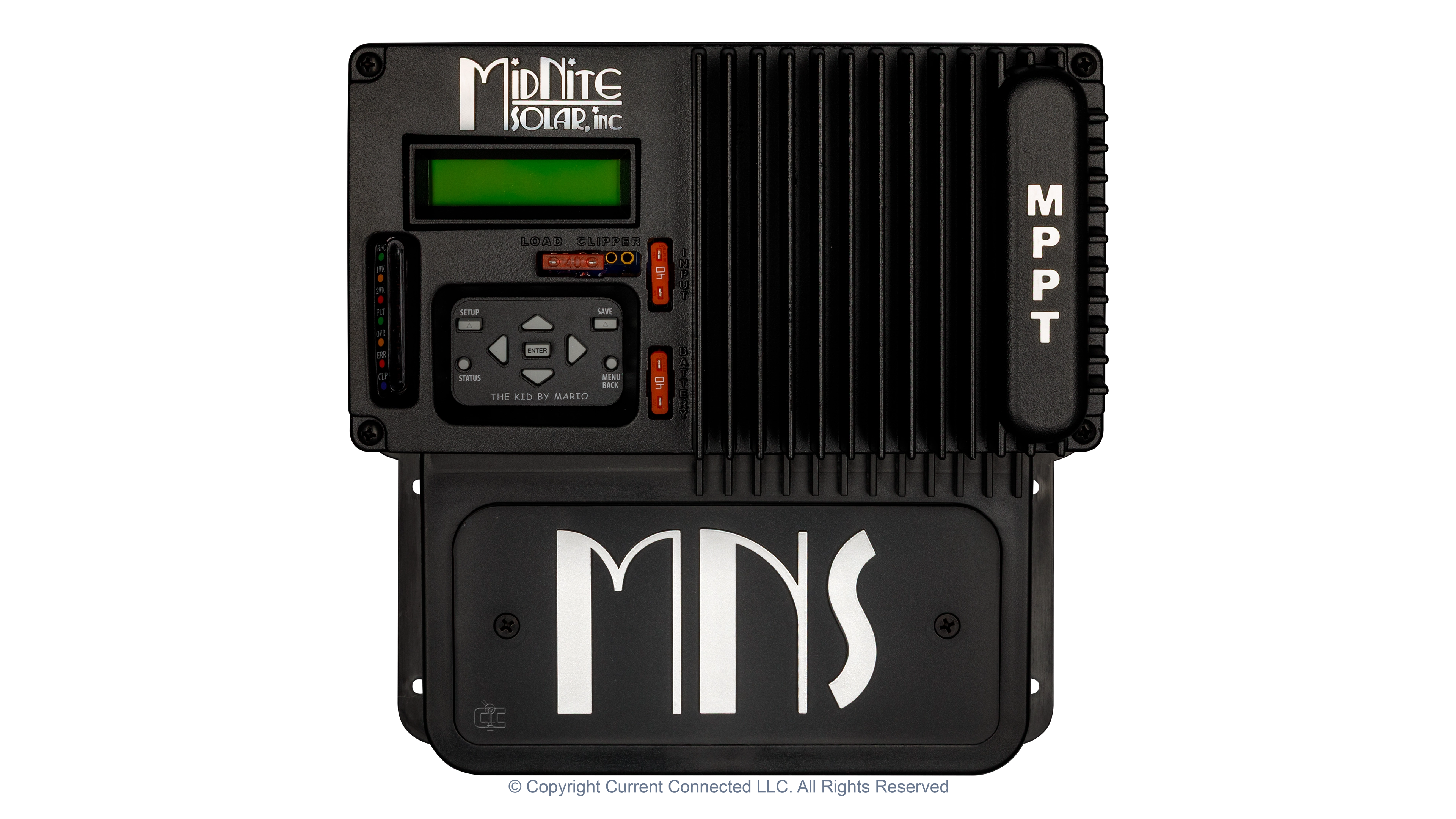 High quality photo of the Midnite Solar - MNKID - The Kid - Front View. Photographed by Current Connected