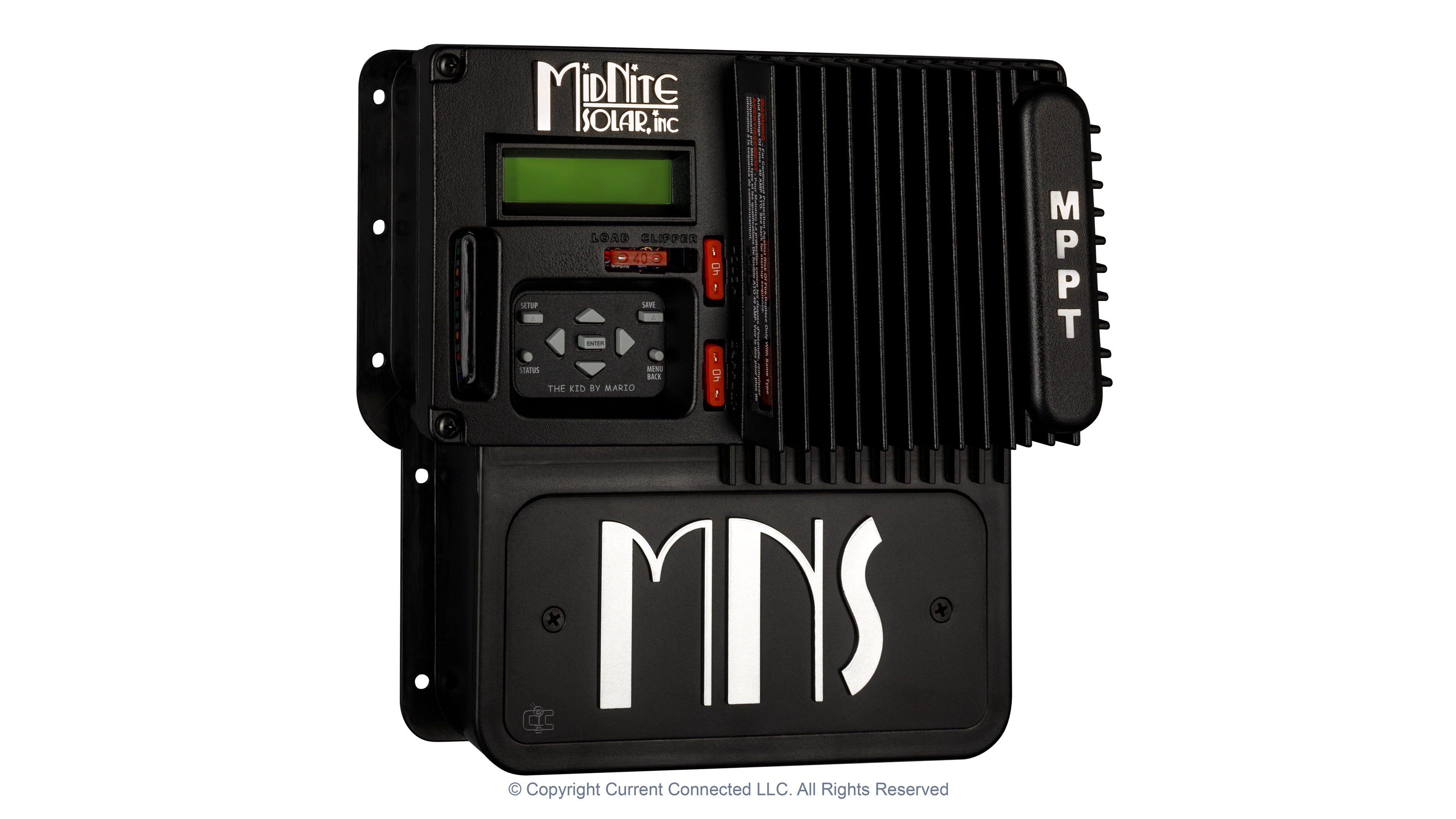 High quality photo of the Midnite Solar - MNKID - The Kid - Left Angle View. Photographed by Current Connected