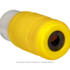 High quality photo of the cable gland end of a Marinco 50A twist-lock cord-end with the boot removed, photographed by Current Connected