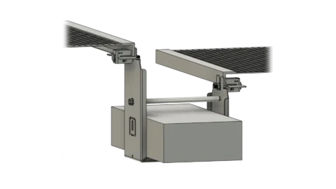 Image of the IntegraRack - IR-05RF1005 - IR-05 BallastBase Flat Roof Mount - Right tilt. Provided by IntegraRack.