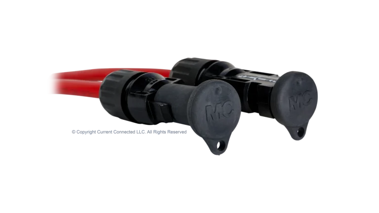 High quality photo of the Staubli - 32.0716-32.0717 - MC4 Sealing Caps - Plug In-Use. Photographed by Current Connected