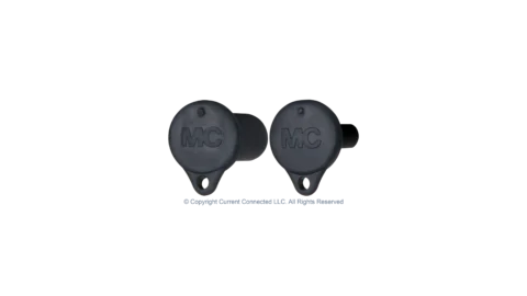 High quality photo of the Staubli - 32.0716-32.0717 - MC4 Sealing Caps - Plug Front Angled View. Photographed by Current Connected