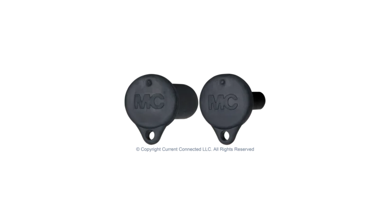 High quality photo of the Staubli - 32.0716-32.0717 - MC4 Sealing Caps - Plug Front Angled View. Photographed by Current Connected