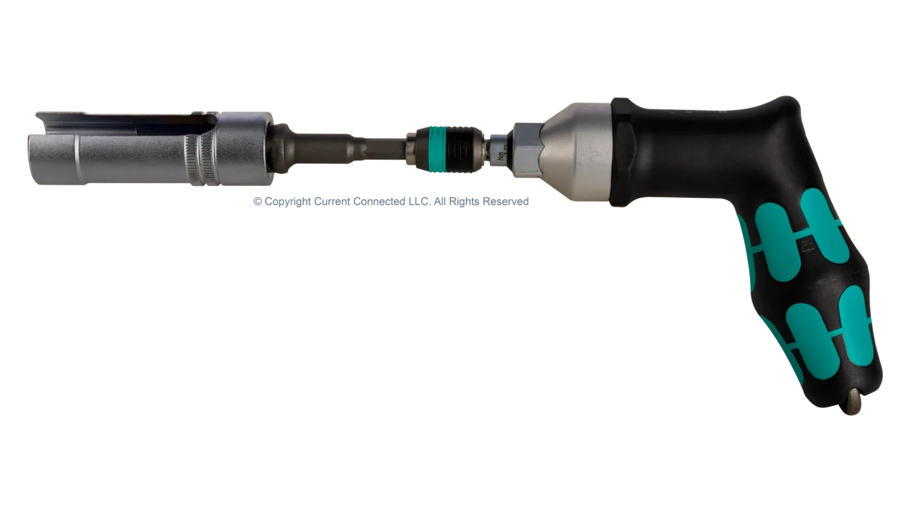 High quality photo of the Staubli - 32.6128-64100 - MC4 and MC4-Evo 2 Connector Installation Tool Set (UL) - Torque Tool. Photographed by Current Connected