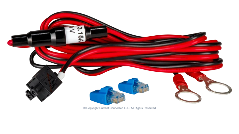 High quality photo of the accessories and wiring that are included with the Victron Cerbo GX MK2 System Controller - photographed by Current Connected