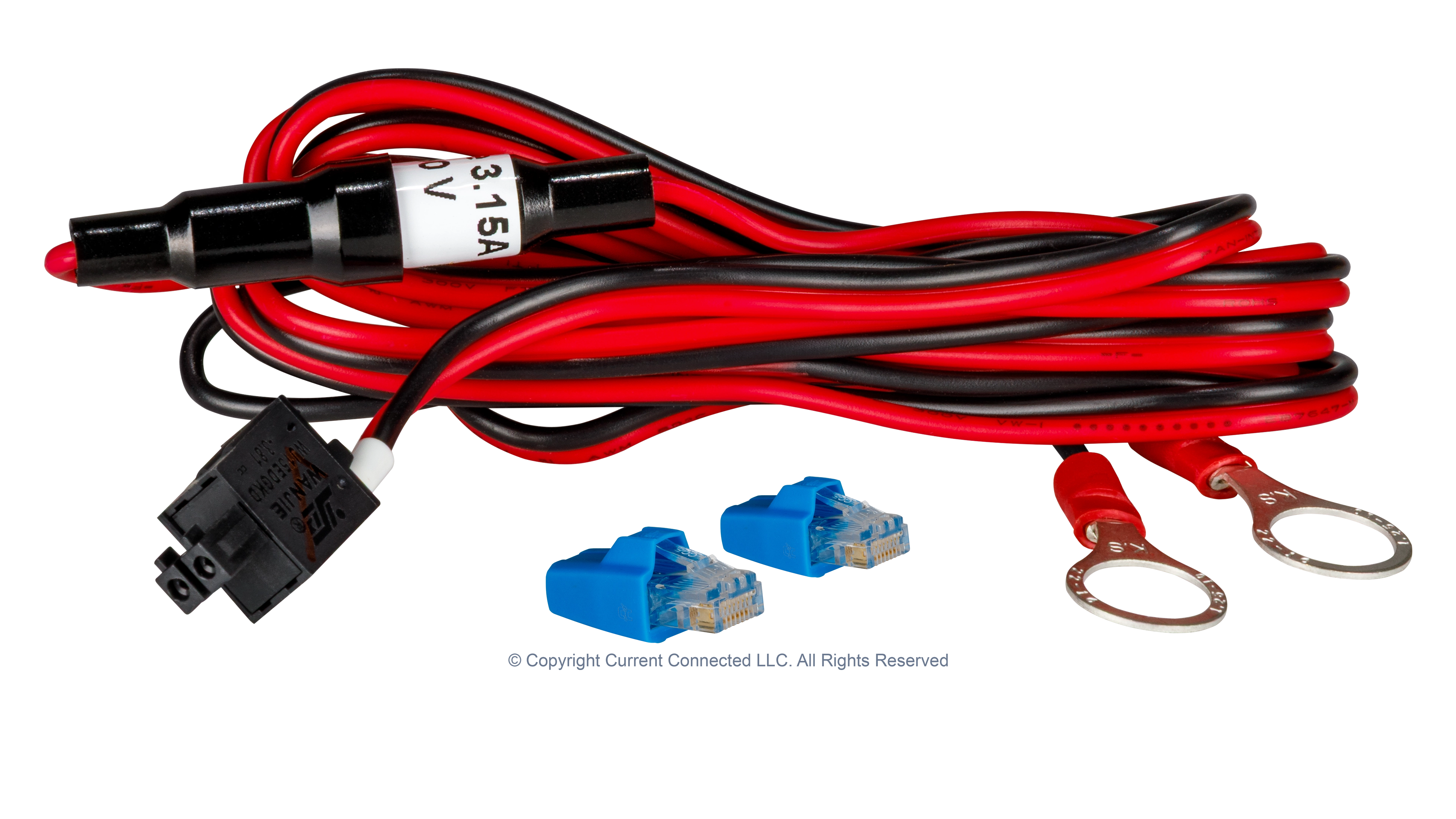 High quality photo of the accessories and wiring that are included with the Victron Cerbo GX MK2 System Controller - photographed by Current Connected