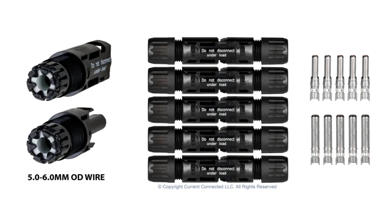 High quality photo of the Staubli - 56803 - Cable coupler MC4 5.0-6.0mm Cable OD - Listing View. Photographed by Current Connected