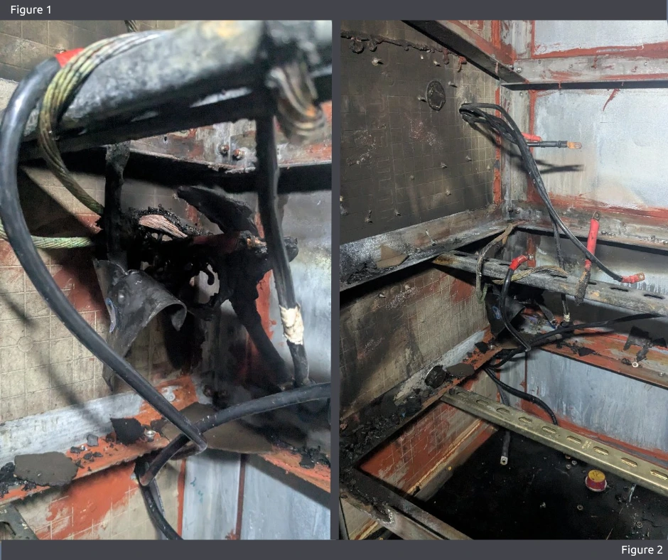 High quality image example of a system that caught fire
