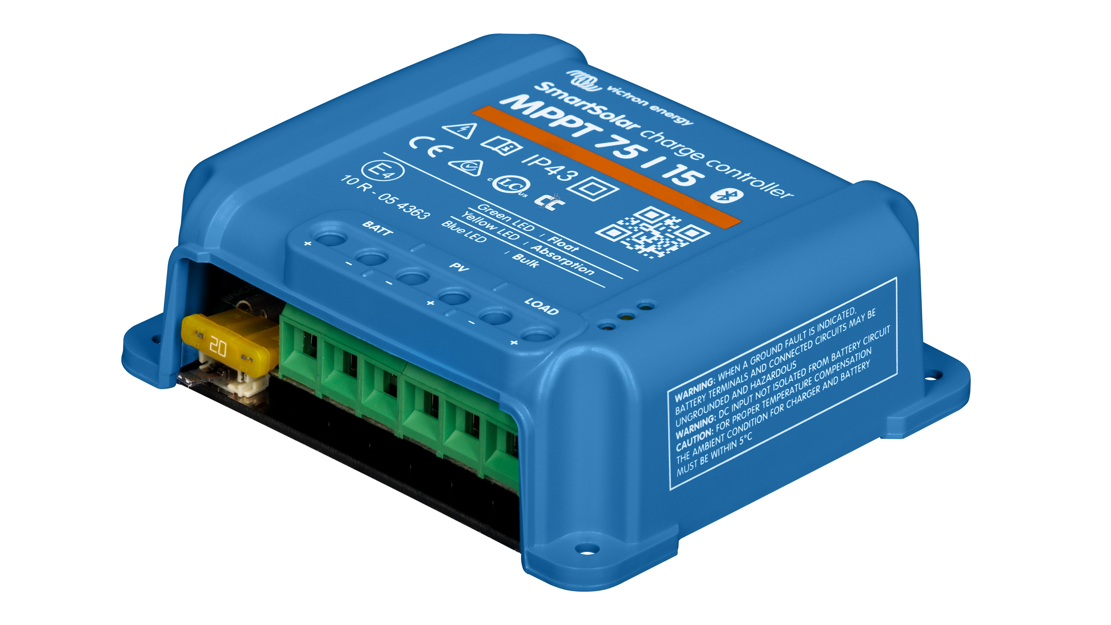Victron - SCC075015060R - SmartSolar MPPT VE.Direct Charge Controller-75V 15A Right Angled View