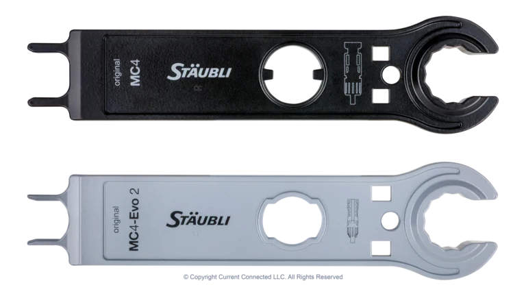 High quality photo of the Staubli - 32.6058 - PV-MS-PLS Open-end spanner set Top View. Photographed by Current Connected