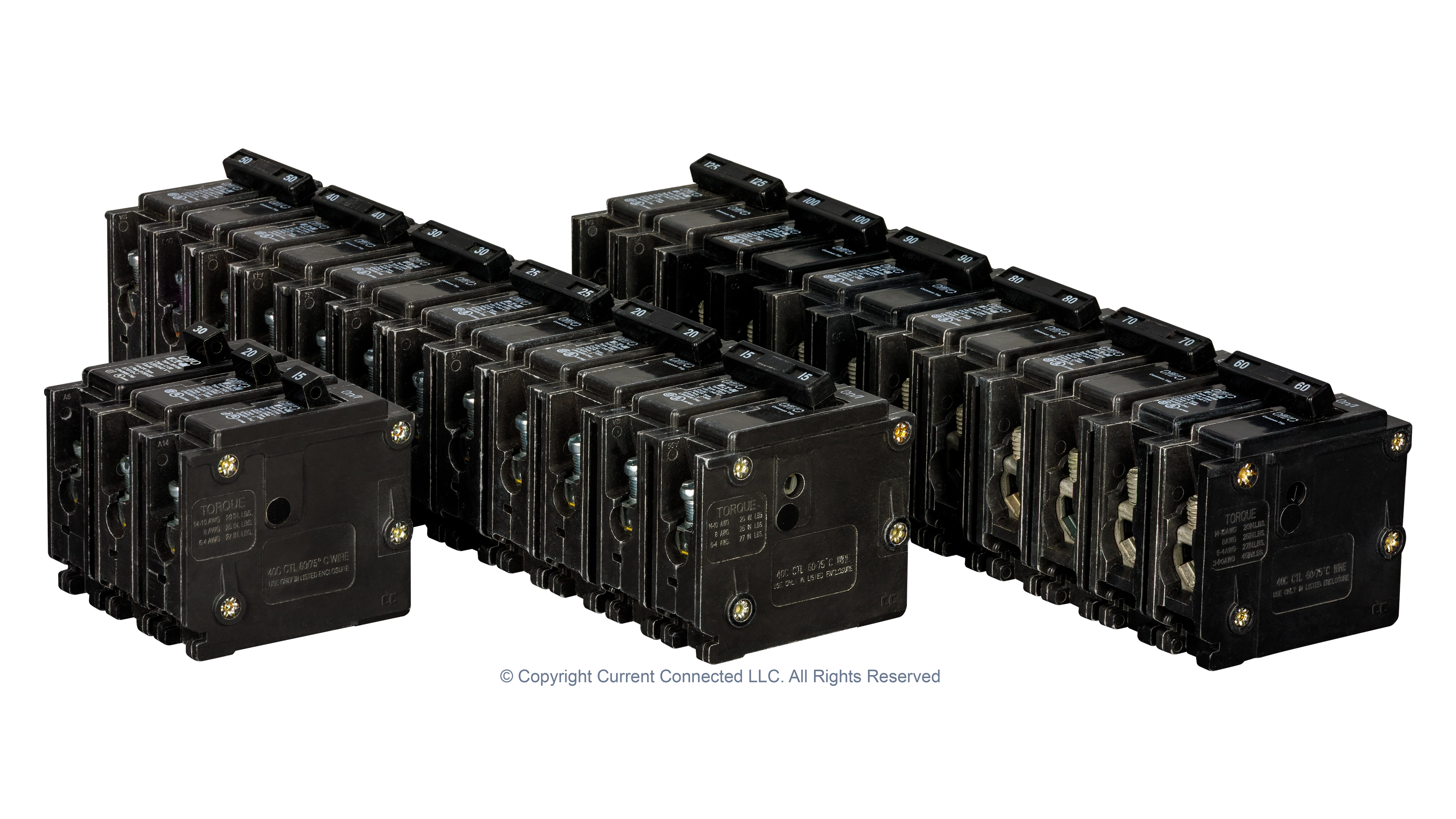 Eaton - BR2100 - Double Pole Breakers - Group View