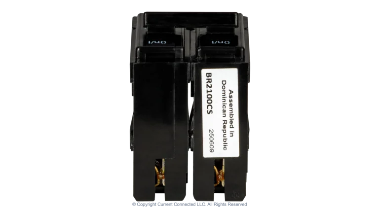 High quality photo of the Eaton - BR2100 - Double Pole Breaker 100A - Top View. Photographed by Current Connected