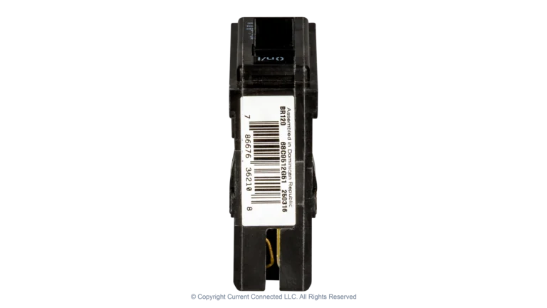 High quality photo of the Eaton - BR120 - Single Pole Breaker 20A -Top View. Photographed by Current Connected