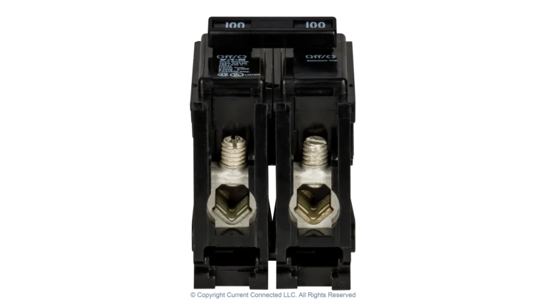 High quality photo of the Eaton - BR2100 - Double Pole Breaker 60A - 125A - Bottom View. Photographed by Current Connected