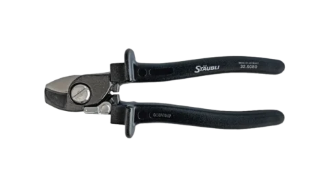 High quality photo of the High quality photo of the Staubli - 32.6080 - PV-WZ-KS Cable Shears - Front View. Photographed by Current Connected. Photographed by Current Connected