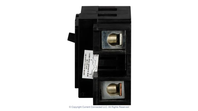 High quality photo of the Eaton - CSR2200N - CSR 200 Amp 2-Pole 25 kAIC Main Circuit Breaker - Side Terminal View. Photographed by Current Connected