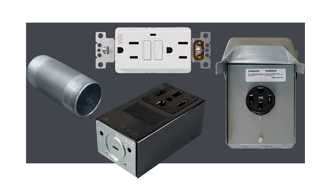 High quality photo of Electrical Fittings featured on Current Connected's. Created by Current Connected for their shop categories.