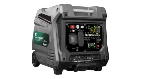 Cummins - A068H732 - Cummins - Onan P4500iDF Dual-Fuel Inverter Generator - Angled Left View