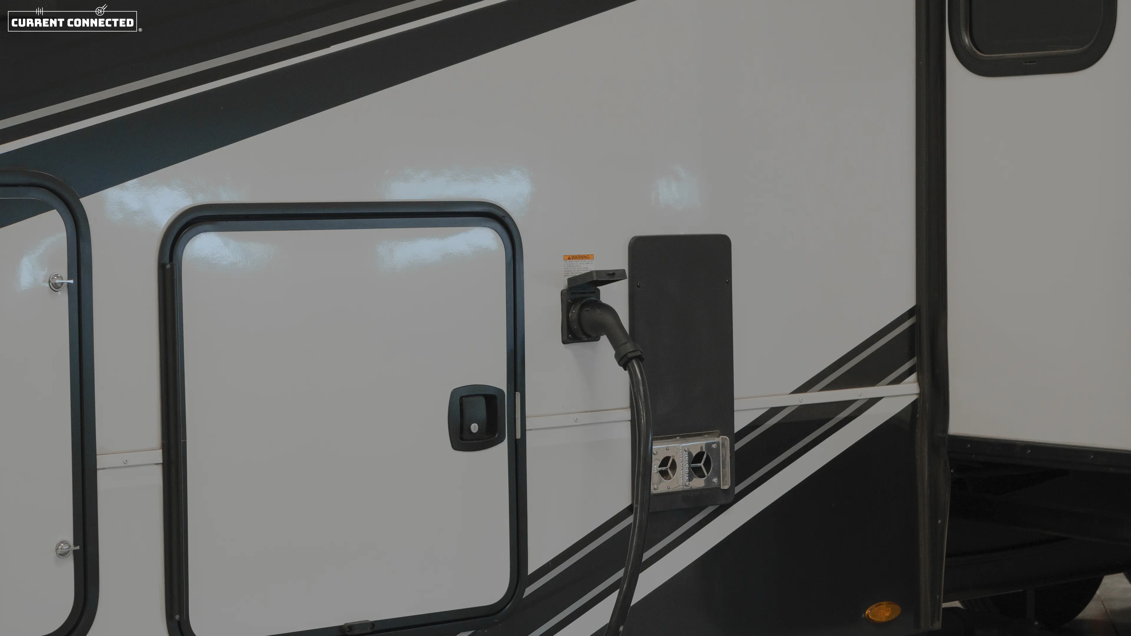 High quality photo of RV electrical connection. Photographed by Current Connected.
