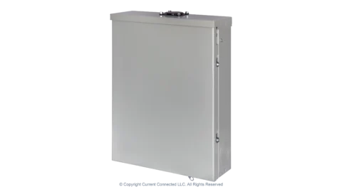 High quality photo of the Eaton - BRP125 - BR 125 AMP 16 Circuit Indoor Main Lug Loadcenter - Top Angle Front View. Photographed by Current Connected