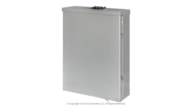 High quality photo of the Eaton - BRP125 - BR 125 AMP 16 Circuit Indoor Main Lug Loadcenter - Top Angle Front View. Photographed by Current Connected