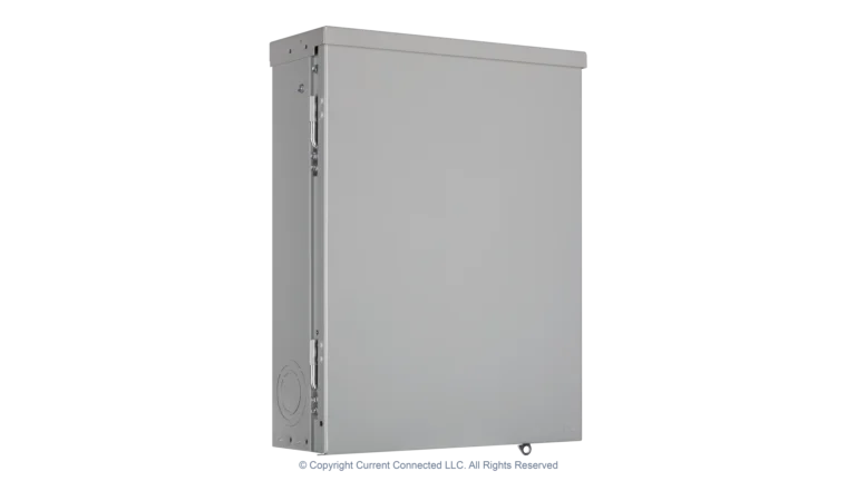 High quality photo of the Eaton - BRP125 - BR 125 AMP 16 Circuit Indoor Main Lug Loadcenter - Angled Left View. Photographed by Current Connected