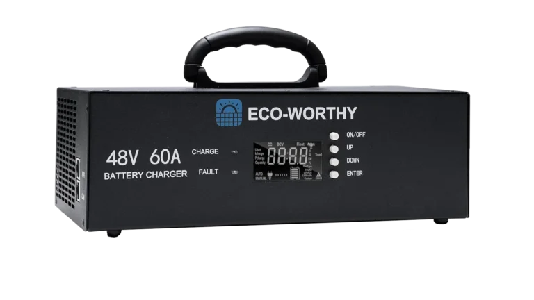 ECO-WORTHY 48V 60A Battery Charger with 3.2kW Maximum Output, 48V Battery Charger, Works with 120V or 120/240V Generator Input, NEMA L14-30P Plug