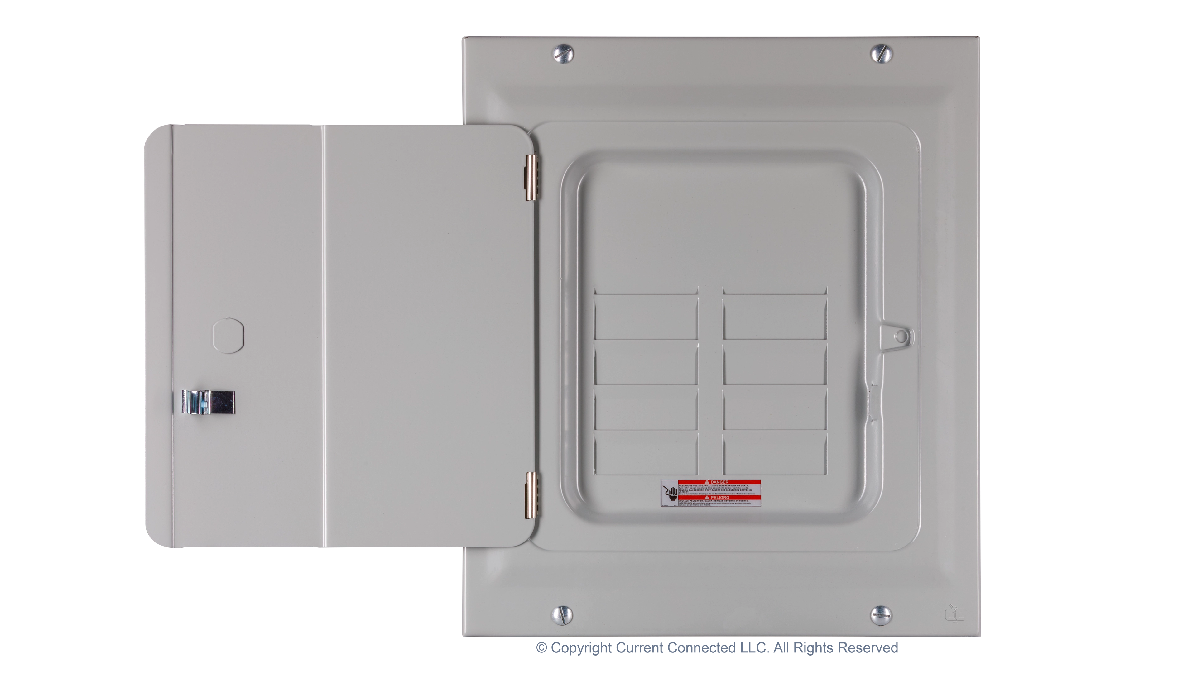 Eaton - BRP100 - BR 100 AMP 24-Circuit Breaker Panel Kit - Front Open View High quality photo of the Eaton - BRP100 - BR 100 AMP 24-Circuit Breaker Panel Kit - Front Open View. Photographed by Current Connected