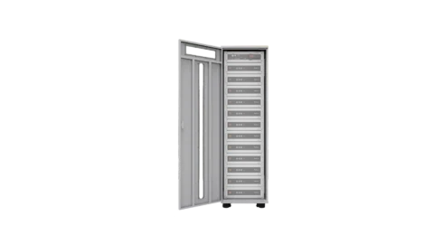 Pytes HV48100 12S Battery Cabinet, 13-Slot Battery Rack for Pytes V5 Batteries and Master Control, IP20 for Indoor Racking