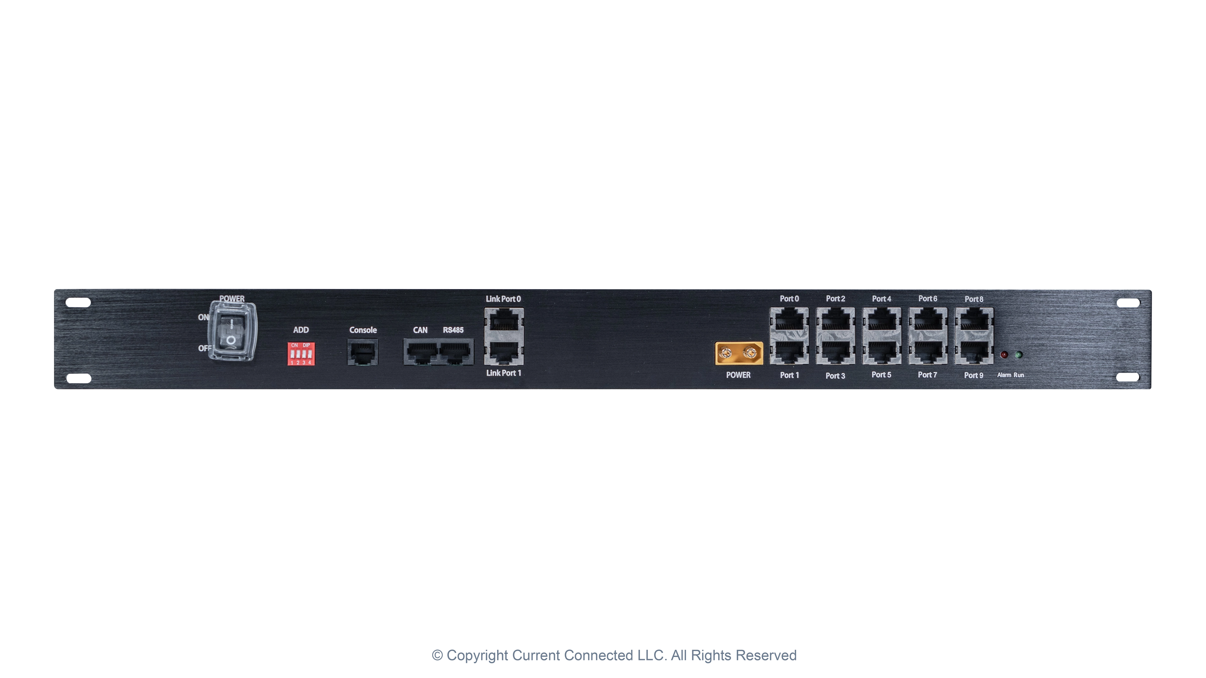 High quality photo of the Pytes Multi-Cluster Battery Communcation Hub Front View. Photographed by Current Connected