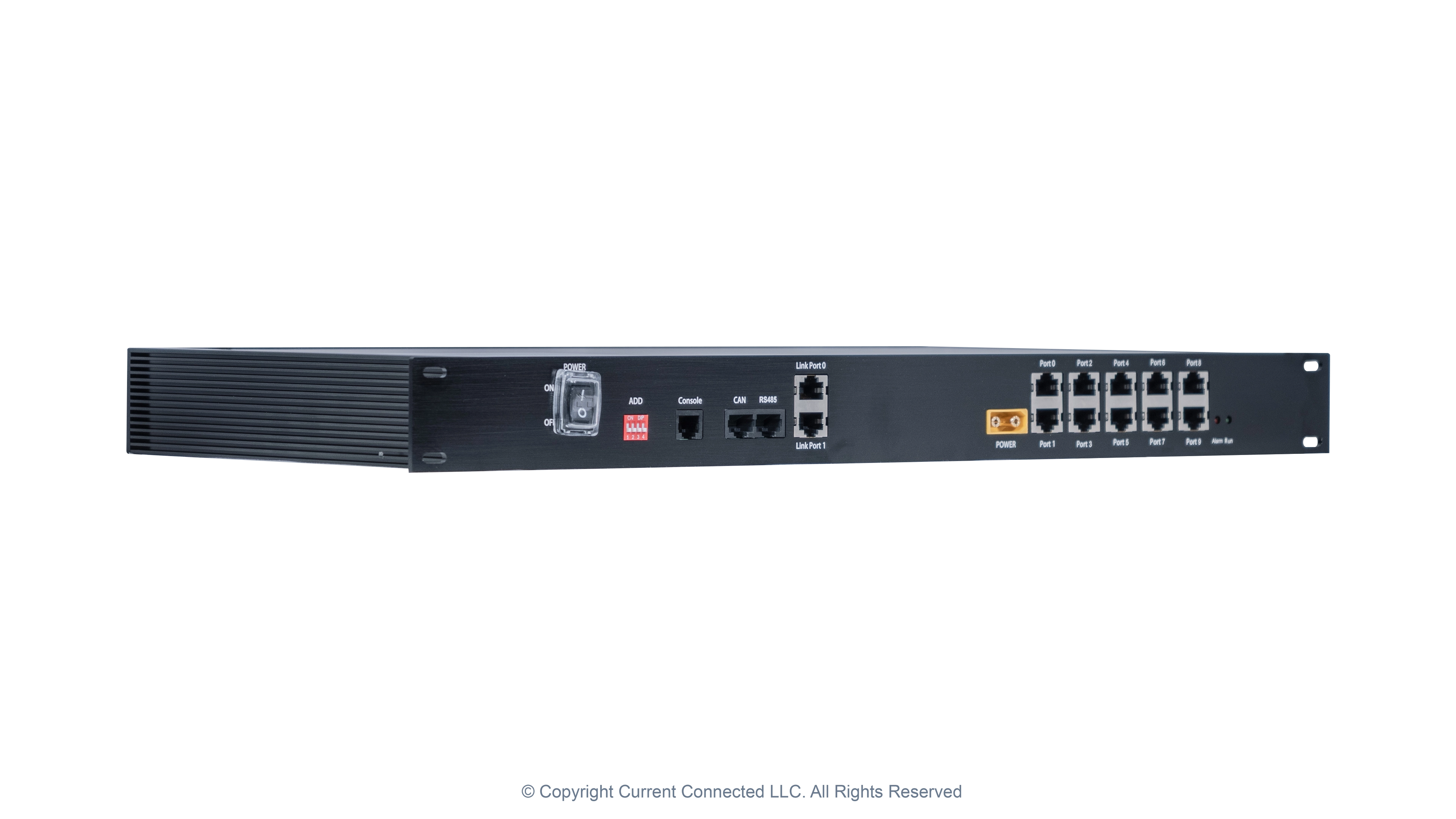 High quality photo of the Pytes Multi-Cluster Battery Communcation Hub Front Left View. Photographed by Current Connected