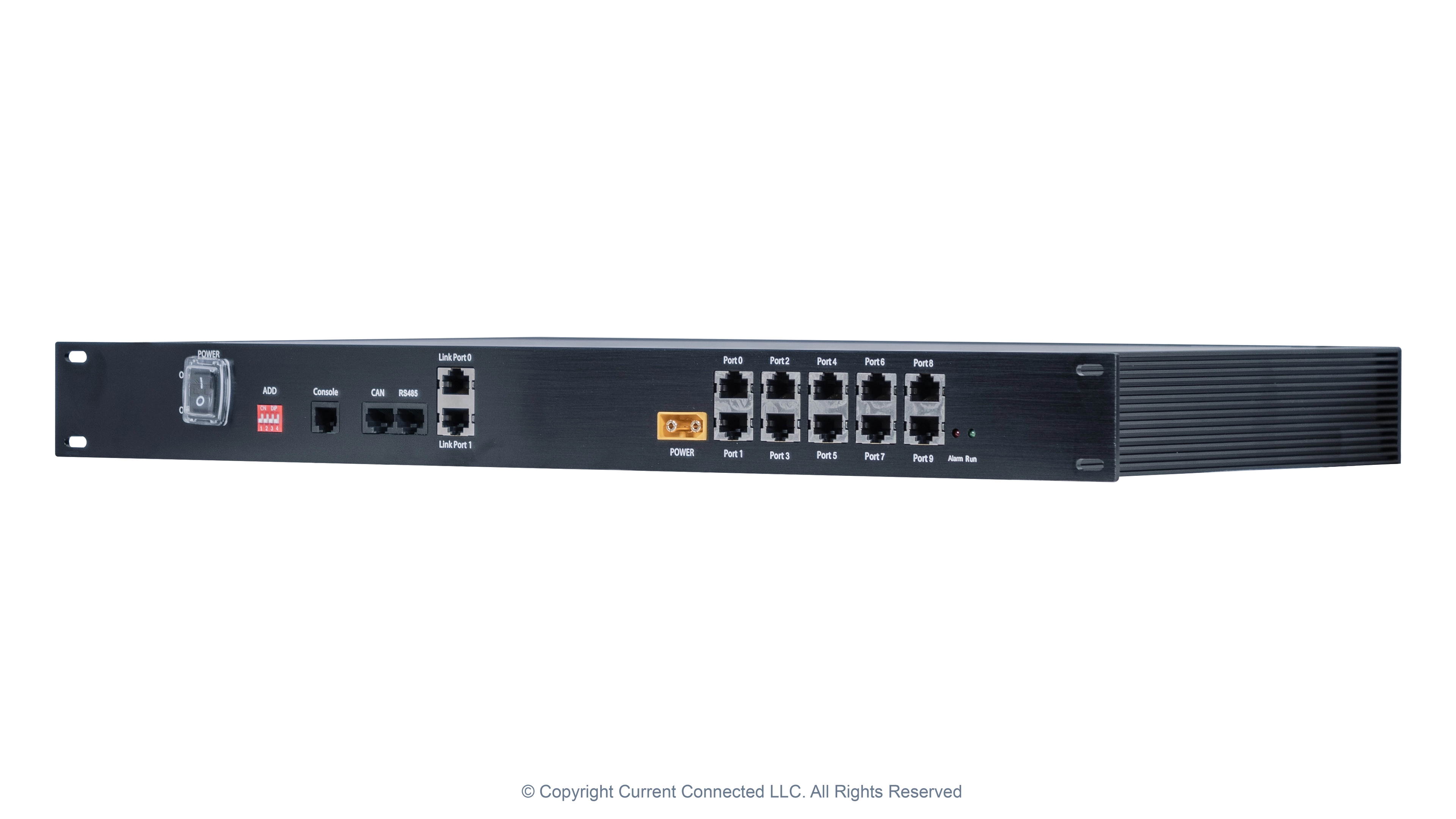 High quality photo of the Pytes Multi-Cluster Battery Communcation Hub Front Right View. Photographed by Current Connected