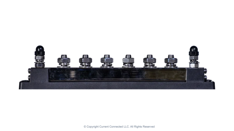 High quality photo of the Pytes 600A Busbars Front View. Photographed by Current Connected