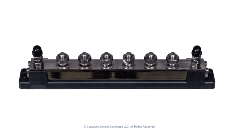 High quality photo of the Pytes 600A Busbars Top Angle View. Photographed by Current Connected