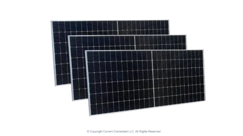 High quality photo of the BlueSun Solar 460W Bifacial Front View. Photographed by Current Connected