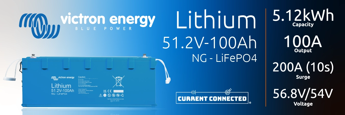 Victron Lithium NG 51.2V 100Ah 5.12kWh LiFePO4 Battery descriptive image