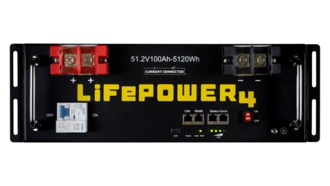High quality photo of the EG4 LiFePOWER4 Front view. Photographed by Current Connected