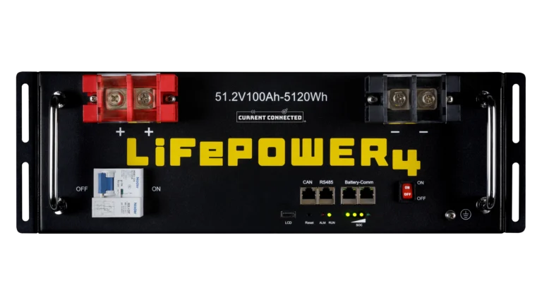 High quality photo of the EG4 LiFePOWER4 Front view. Photographed by Current Connected