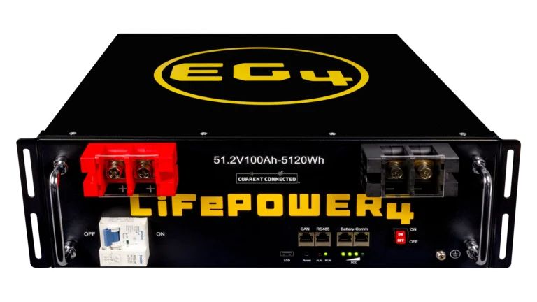 High quality photo of the EG4 LiFePOWER4 Front Top view. Photographed by Current Connected