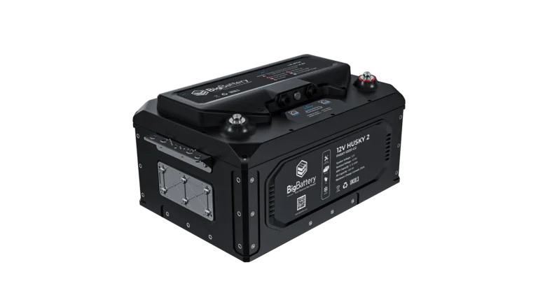 High quality photo of the Big Battery 12V Husky Front Left View. Photo sourced by Current Connected.