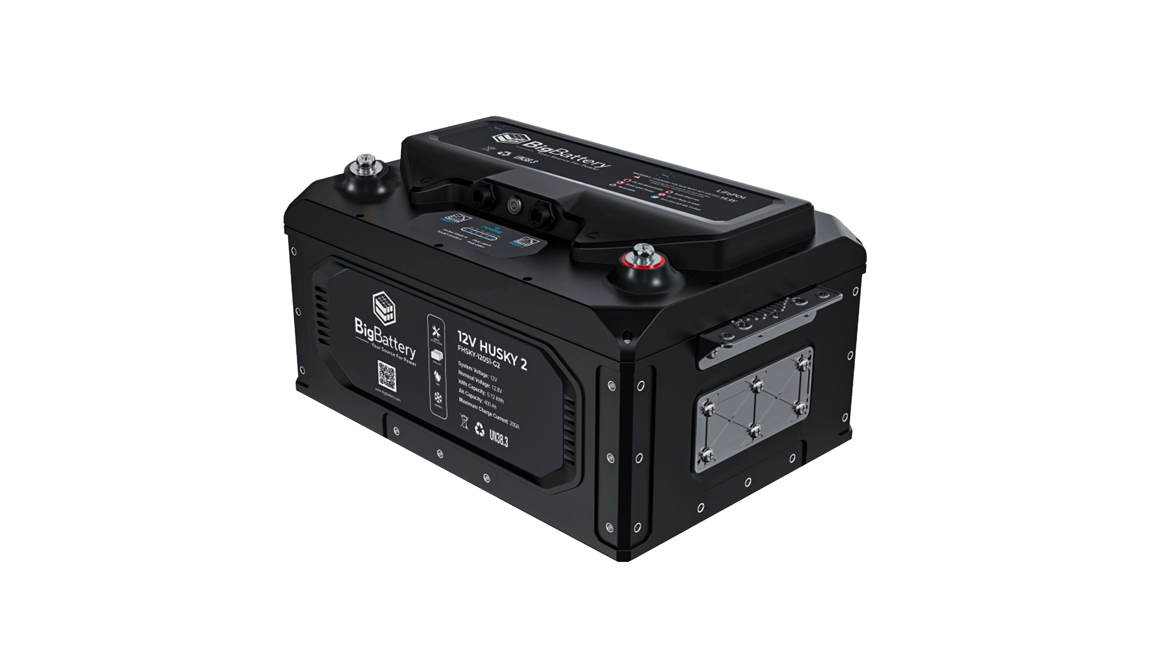 High quality photo of the Big Battery 12V Husky Front Right View. Photo sourced by Current Connected.