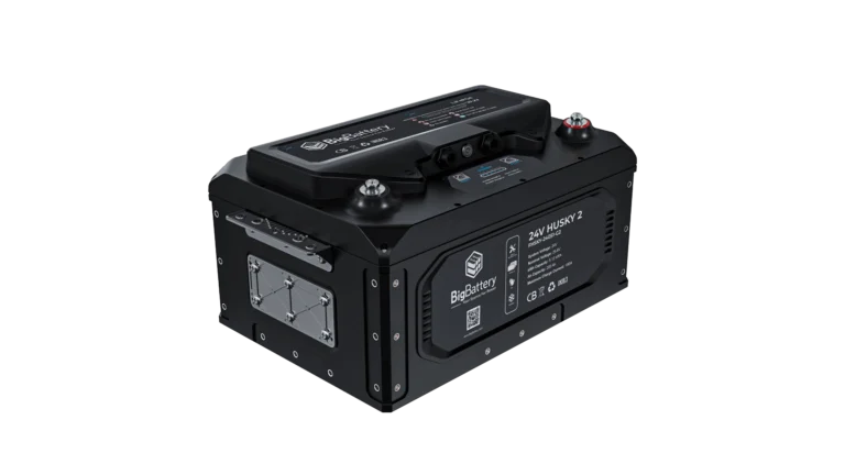 High quality photo of the Big Battery 24V Husky Front Right View. Photo sourced by Current Connected.